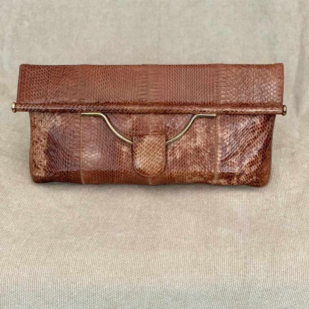Vintage Caprice Authentic Python Clutch - image 1